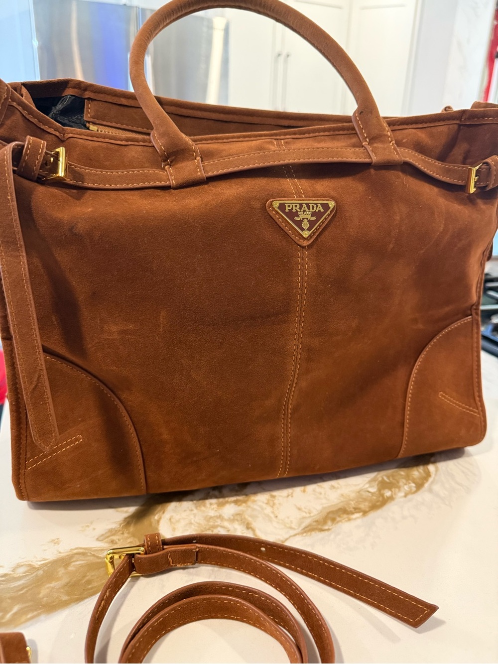Fall Fashion brown suede bag